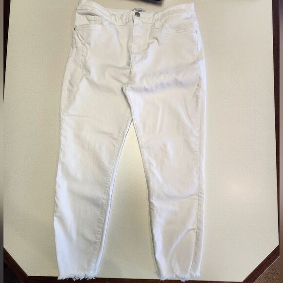 Just Black Denim Distressed White Stretch Skinny Jeans, 31 - Picture 4 of 8